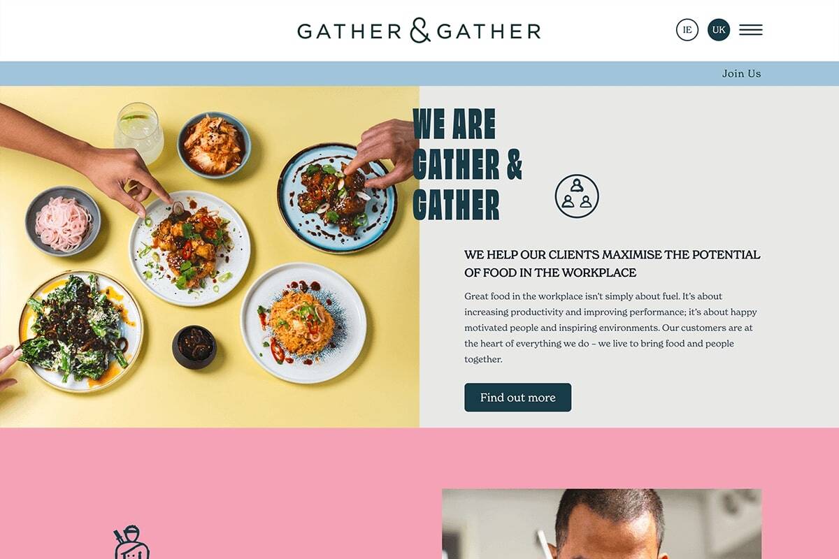 Gather & Gather website homepage