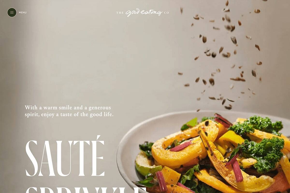 Good Eating Company website homepage