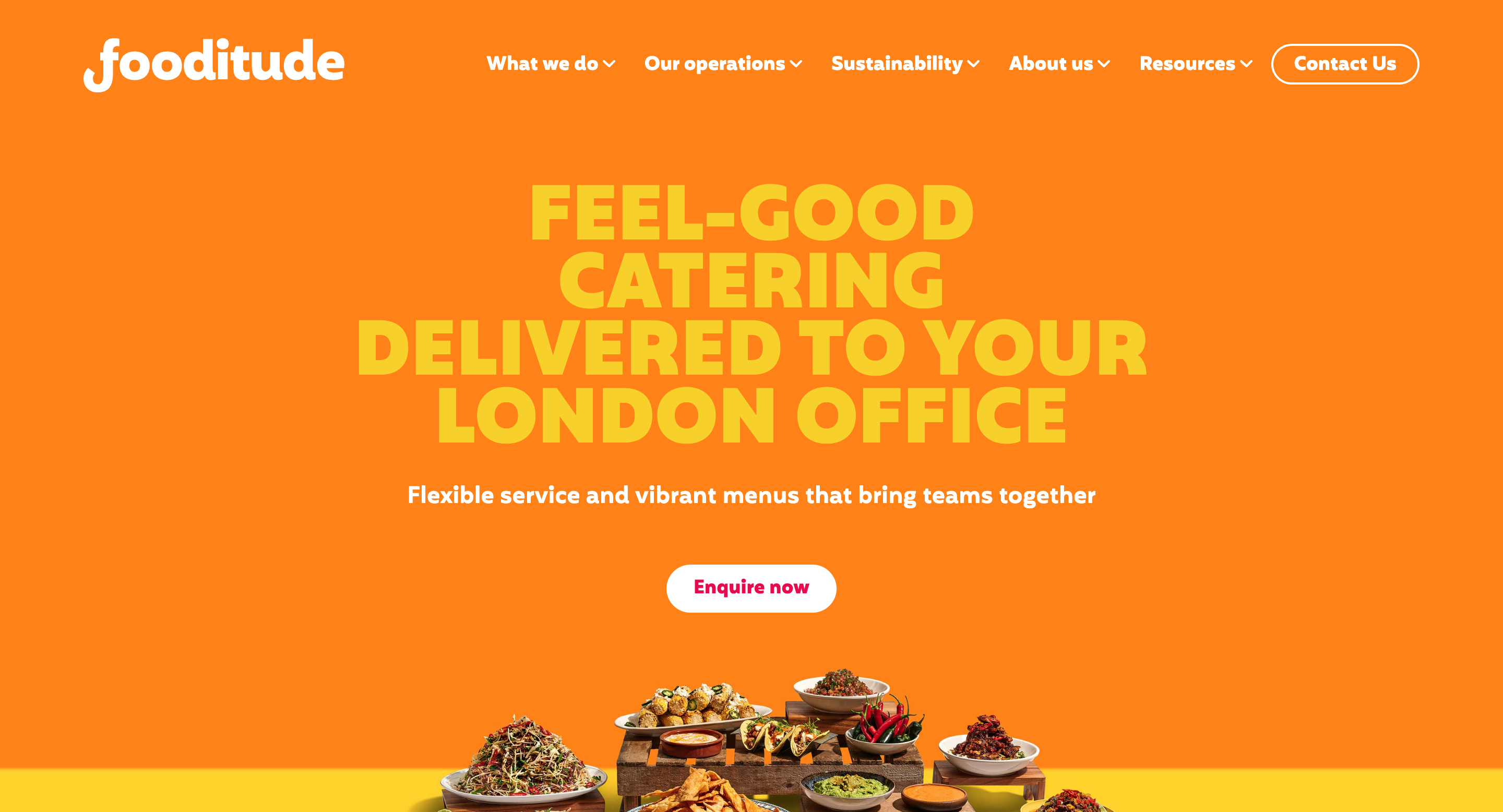 Fooditude website homepage